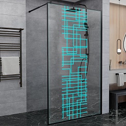 DTO Душевая перегородка LB 100 Black – фотография-1